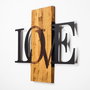 Wallity MA-303 Accesorio decorativo de pared de madera y metal Nogal y Negro
